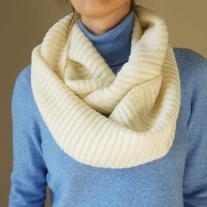Knit Cream Infinity Scarf